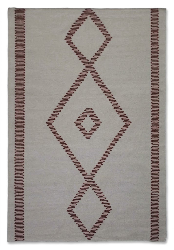 100% New Zealand Wool |Geometric Beige Hand-tufted Carpet