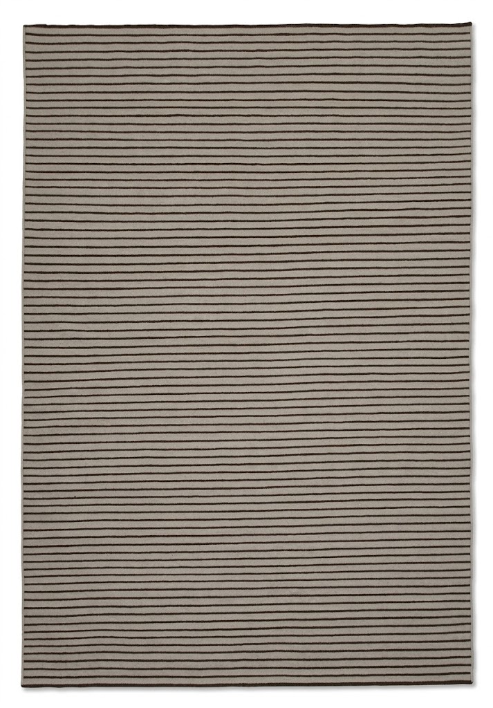 Stripe Brown Flat weave Carpet | 100% New Zealand Wool