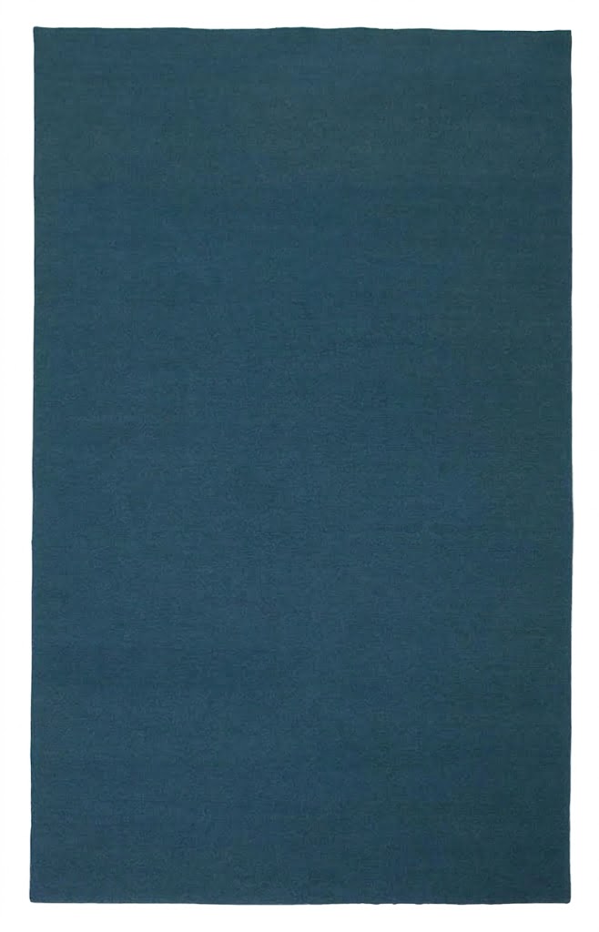 Plain Navy Blue Handmade Rug | 100% Indian Wool