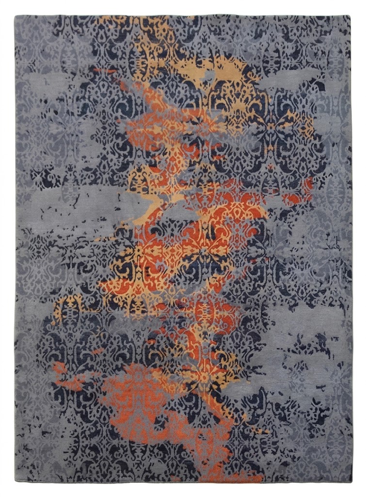 Antique Grey Hand knotted Rug | Bamboo Silk Carpet