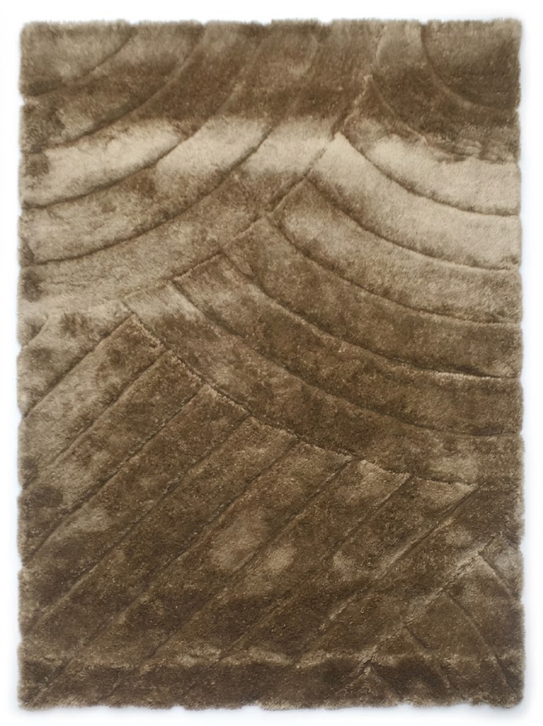 Embossed Brown Handmade Carpet | Shaggy Rug