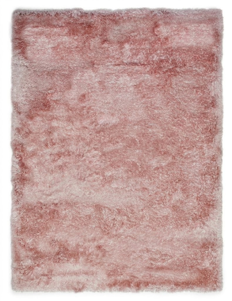 Minimalist Pink Handmade Carpet | Shaggy Rug