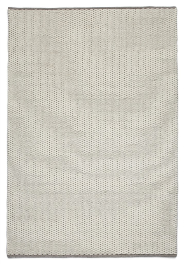 Minimalist Cream Flat weave Carpet | 100% Wool Rug