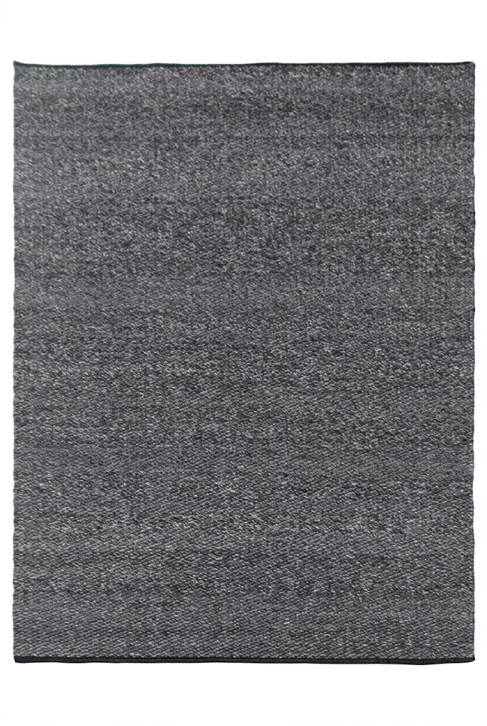 Black Mix Thick Flat Weave Carpet | 100% Wool