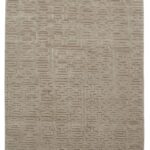 Geometric Light Brown Handwoven Carpet | 100% Wool