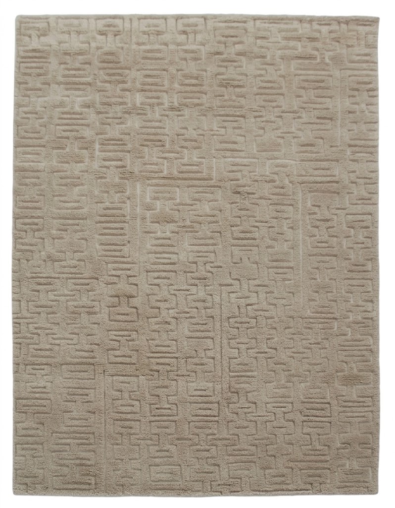 Geometric Light Brown Handwoven Carpet | 100% Wool