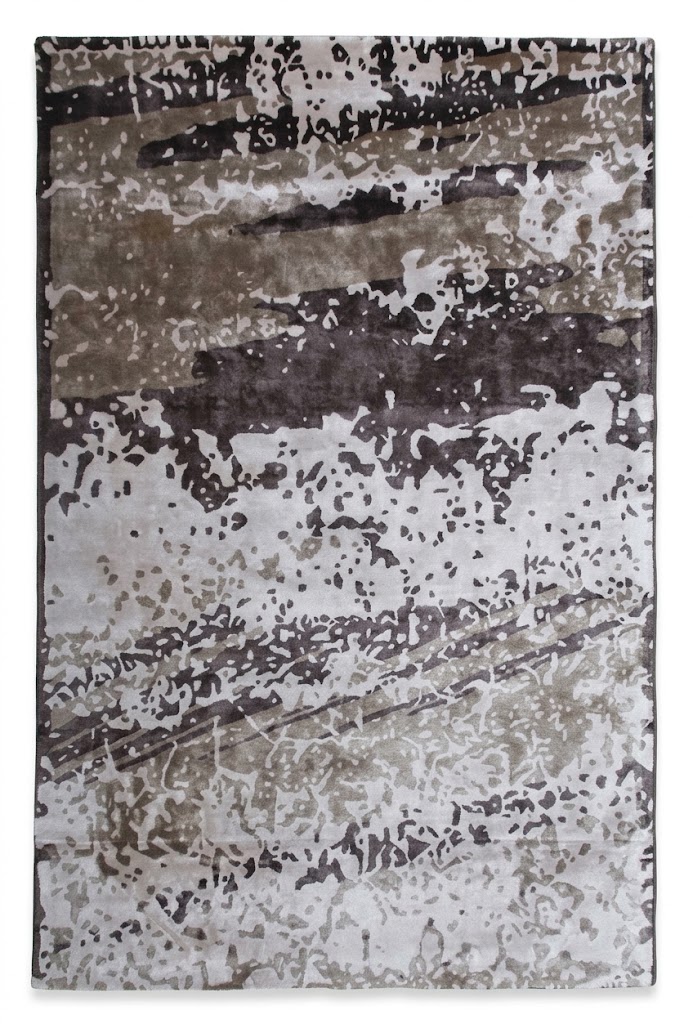 Modern Off white Hand tufted Rug | Bamboo Silk Carpet