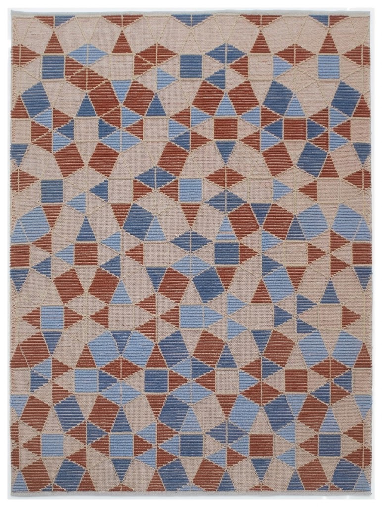 Geometric Pink Flat weave Rug | 100% New Zealand Wool