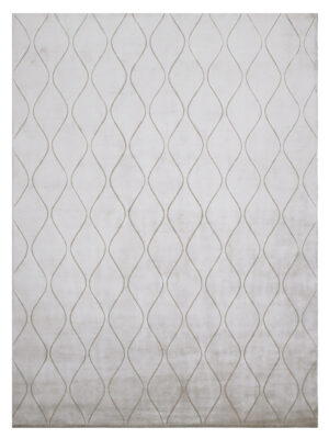 100% Bamboo Silk Handtufted Carpet in Modern style, OFF WHITE Color Rug - RC750