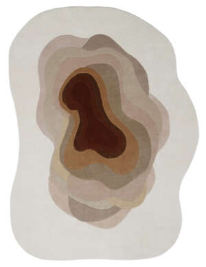 50/50% Nz Wool&Bamboo Silk blend Handtufted Carpet in Contemporary style, White Color Rug - RC836
