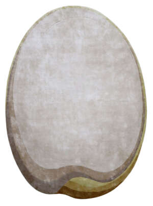 100% Bamboo Silk Handtufted Carpet in Modern style, Beige Color Rug - RC837