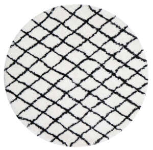 Polyester & BCF Shaggy Rugs in Plain style, White Color Rug - SH107
