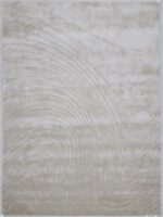 100% Bamboo Silk Hand Tufted Rugs in Plain style, Biege Color Rug - RC846