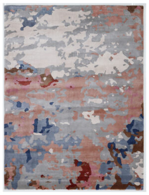 100% Bamboo Silk Hand Tufted Rugs in Plain style, Grey Color Rug - RC804