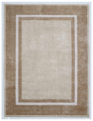 100% Bamboo Silk Hand Tufted Rugs in Plain style, Brown Color Rug - RC811