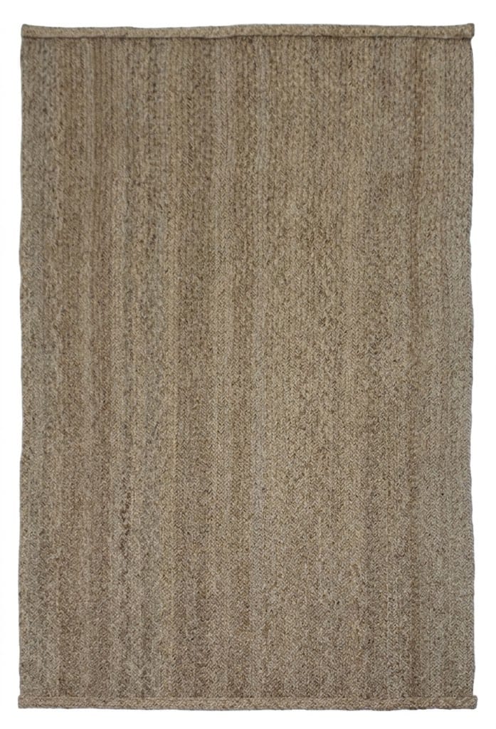 100% Jute | Minimalist Beige Braided Rug