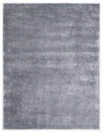 100% Bamboo Silk Hand Tufted Rugs in Plain style, Grey Color Rug - RC827
