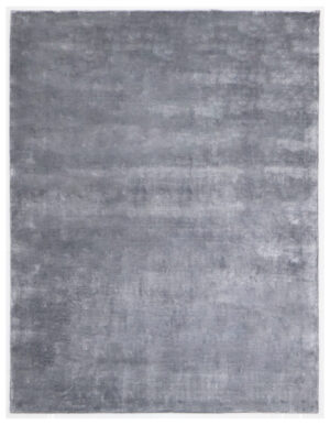 100% Bamboo Silk Hand Tufted Rugs in Plain style, Grey Color Rug - RC828