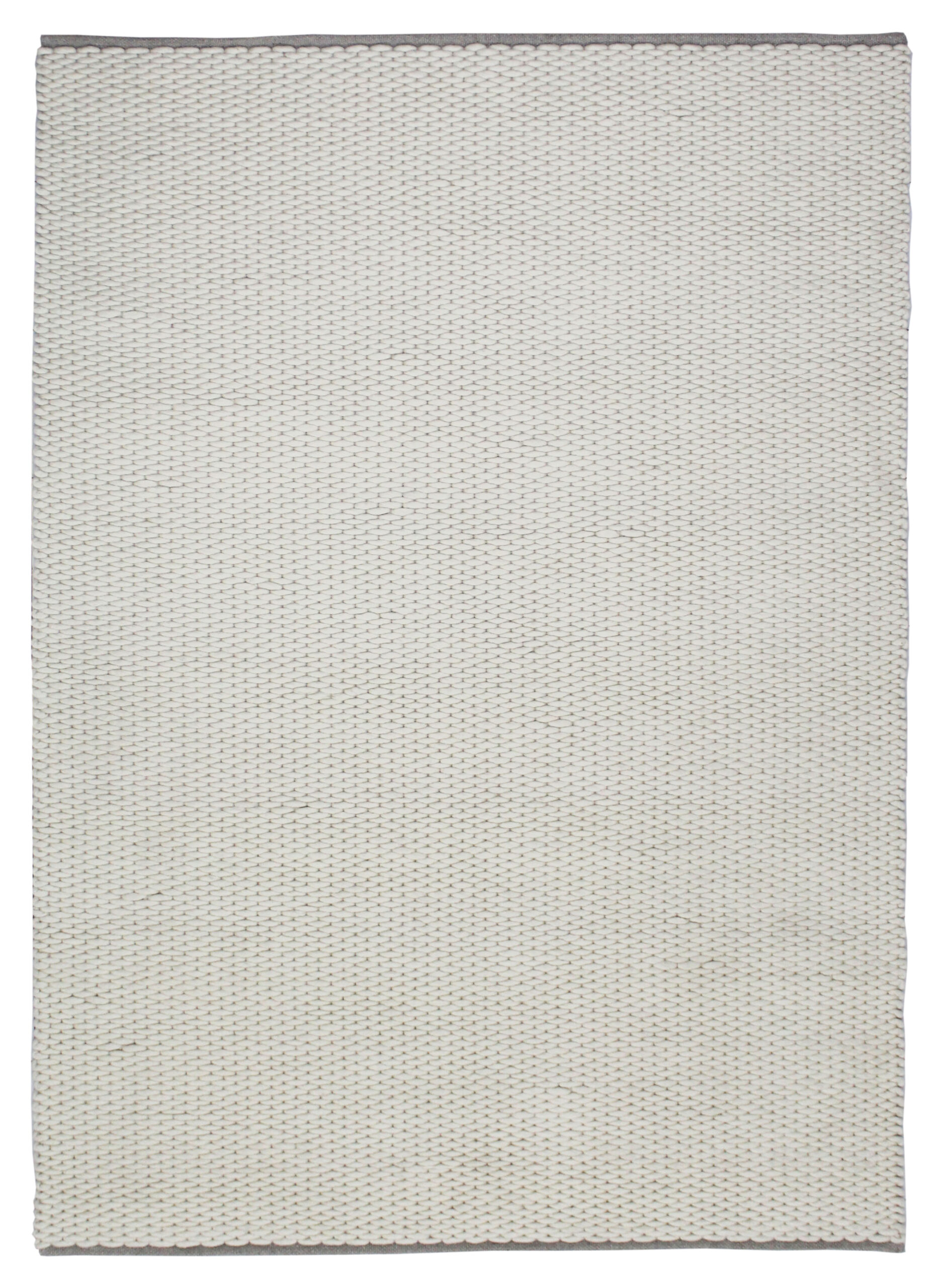 100% New Zealand Flat Weave Carpet in Plain style, Cream Color Rug - ST149