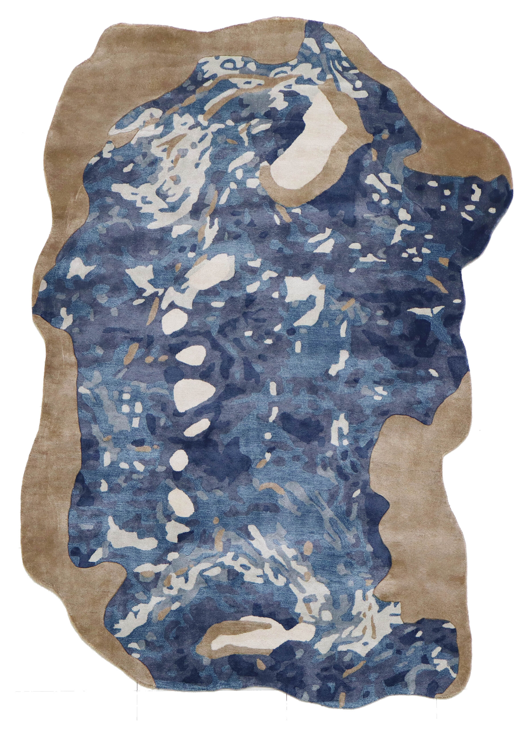 100% Bamboo Silk Handmade Carpet in Contemporary style, Multi color Handtufted Rug - RC884