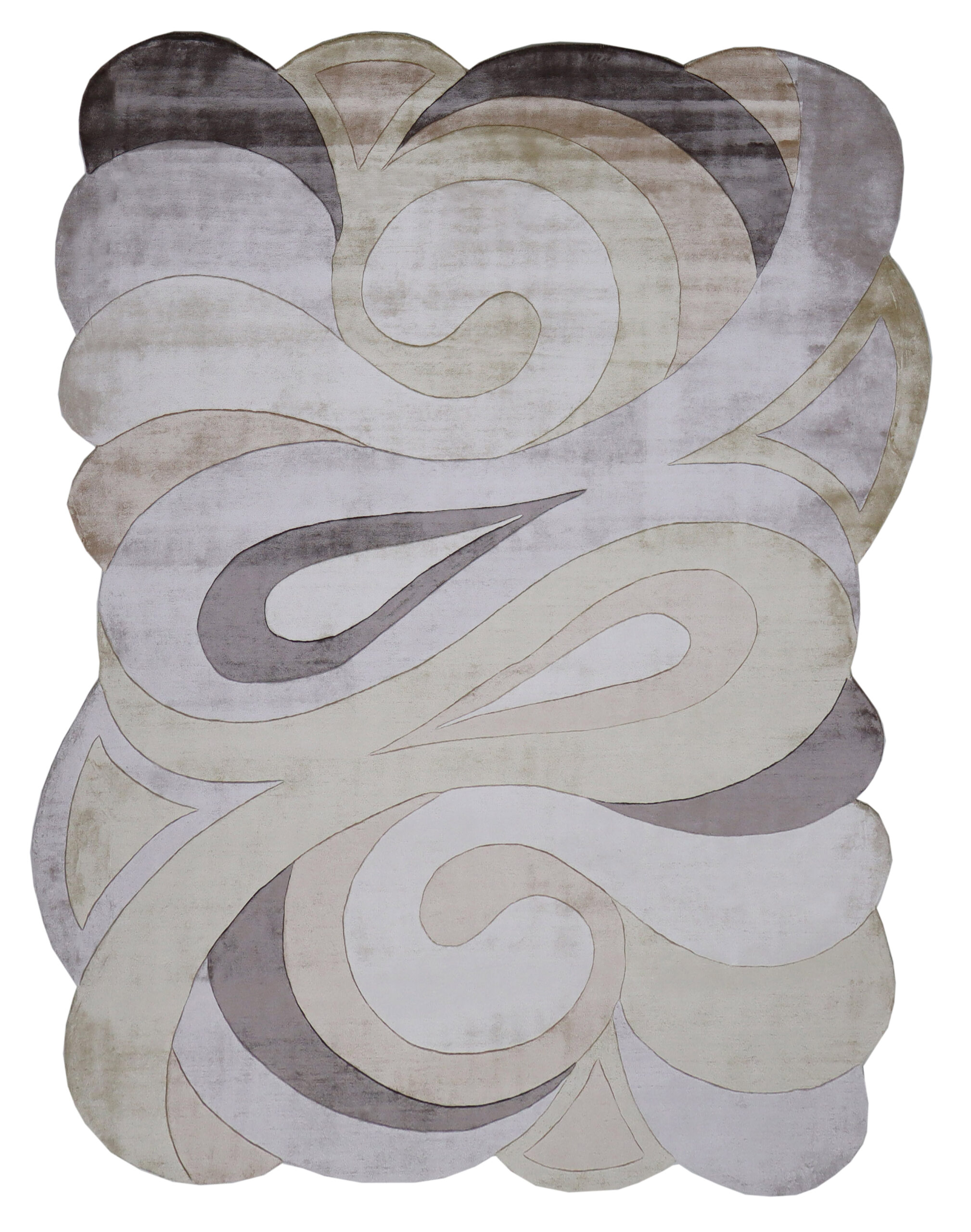 100% Bamboo Silk  Handmade Carpet in Contemporary  style, Multi color Handtufted Rug - RC893