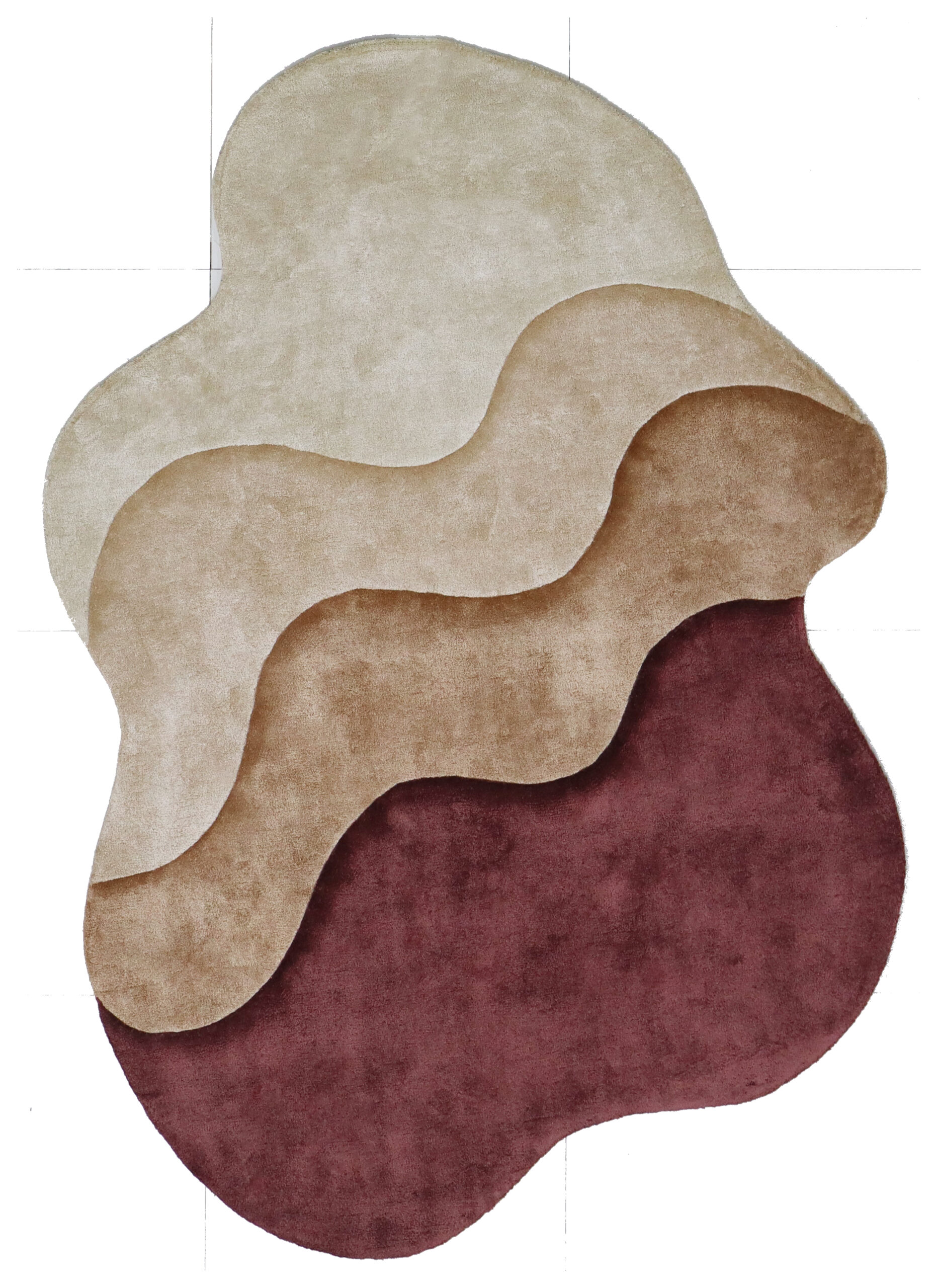 100% Bamboo Silk Handmade Carpet in Abstract style, Multi color Handtufted Rug - RC902