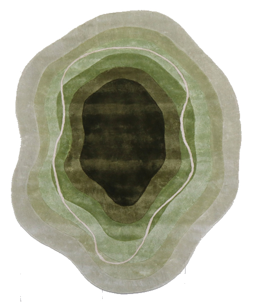 100% Bamboo Silk  Handmade Carpet in Modern  style, Multi color Handtufted Rug - RC915