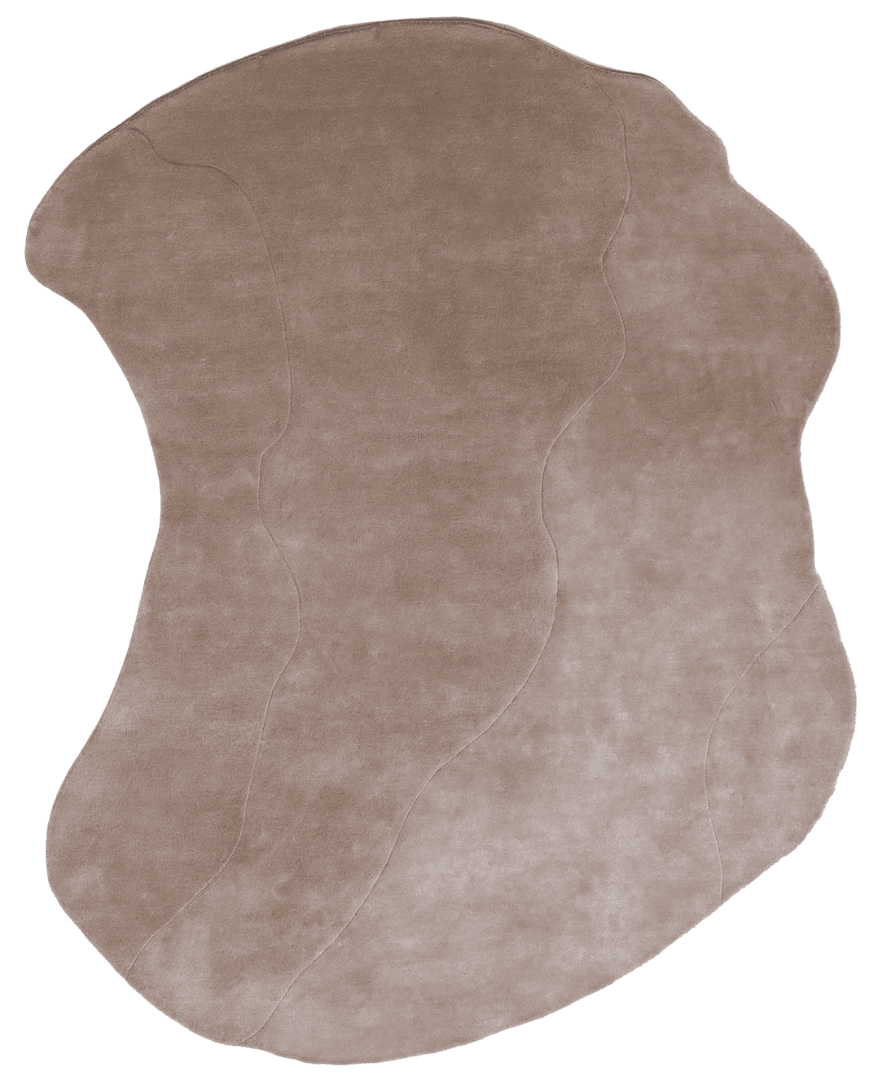 Blend of Bamboo Silk & New Zealand Wool | Minimalist Brown Hand-tufted Rug