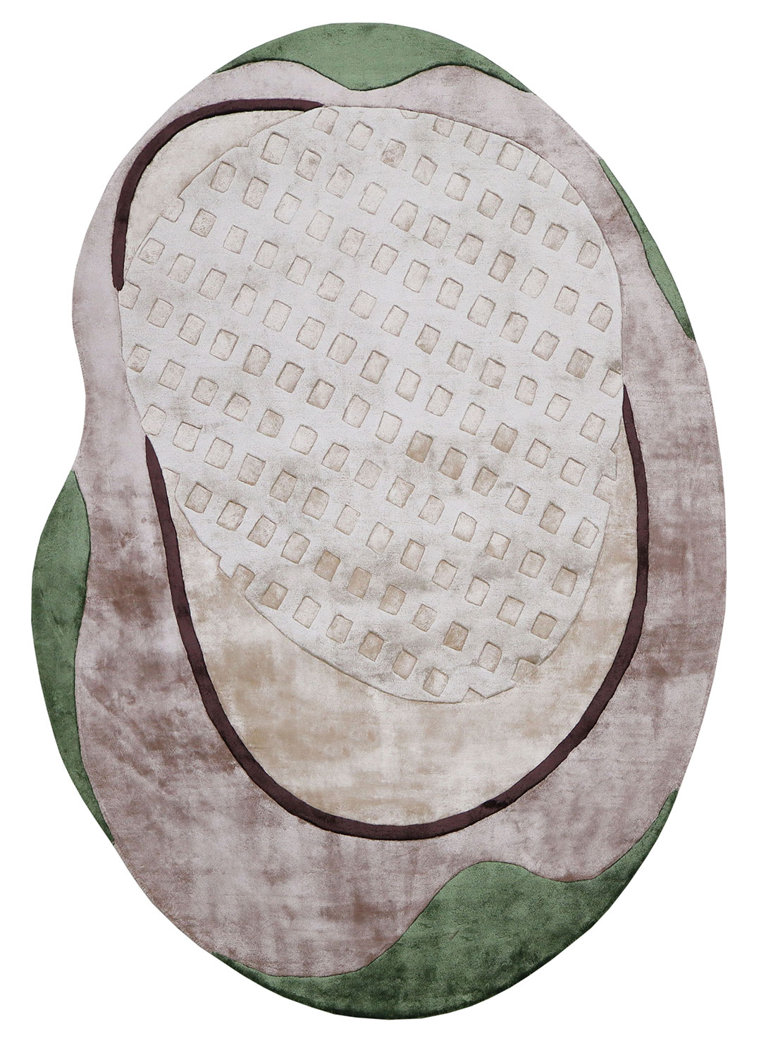 100% Bamboo Silk Handmade Carpet in Abstract style, Multi color Handtufted Rug - RC899