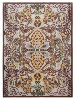 100% New Zealand Wool Handmade Carpet in Classic style, Brown color Handtufted Rug - RC938