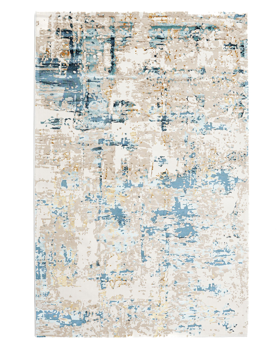 100% Polysester Machine Made Carpet, Multi Blue Color - MZ61B