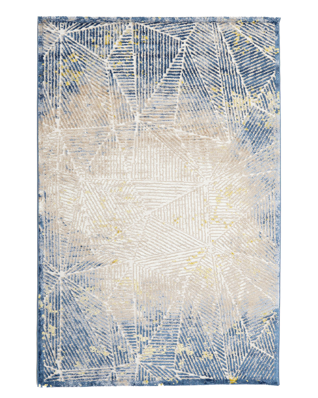 100% Polysester Machine Made Carpet, Beige Blue Color - N405A