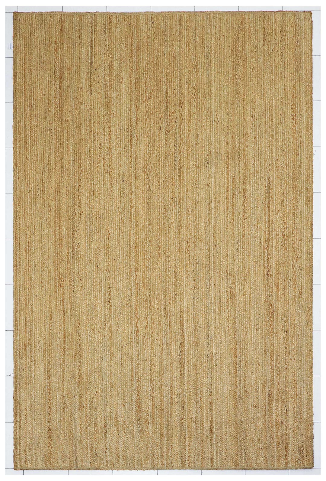 100% Jute Handmade Carpet in Stripe style, Natural Brown color Braided Rug - RC495