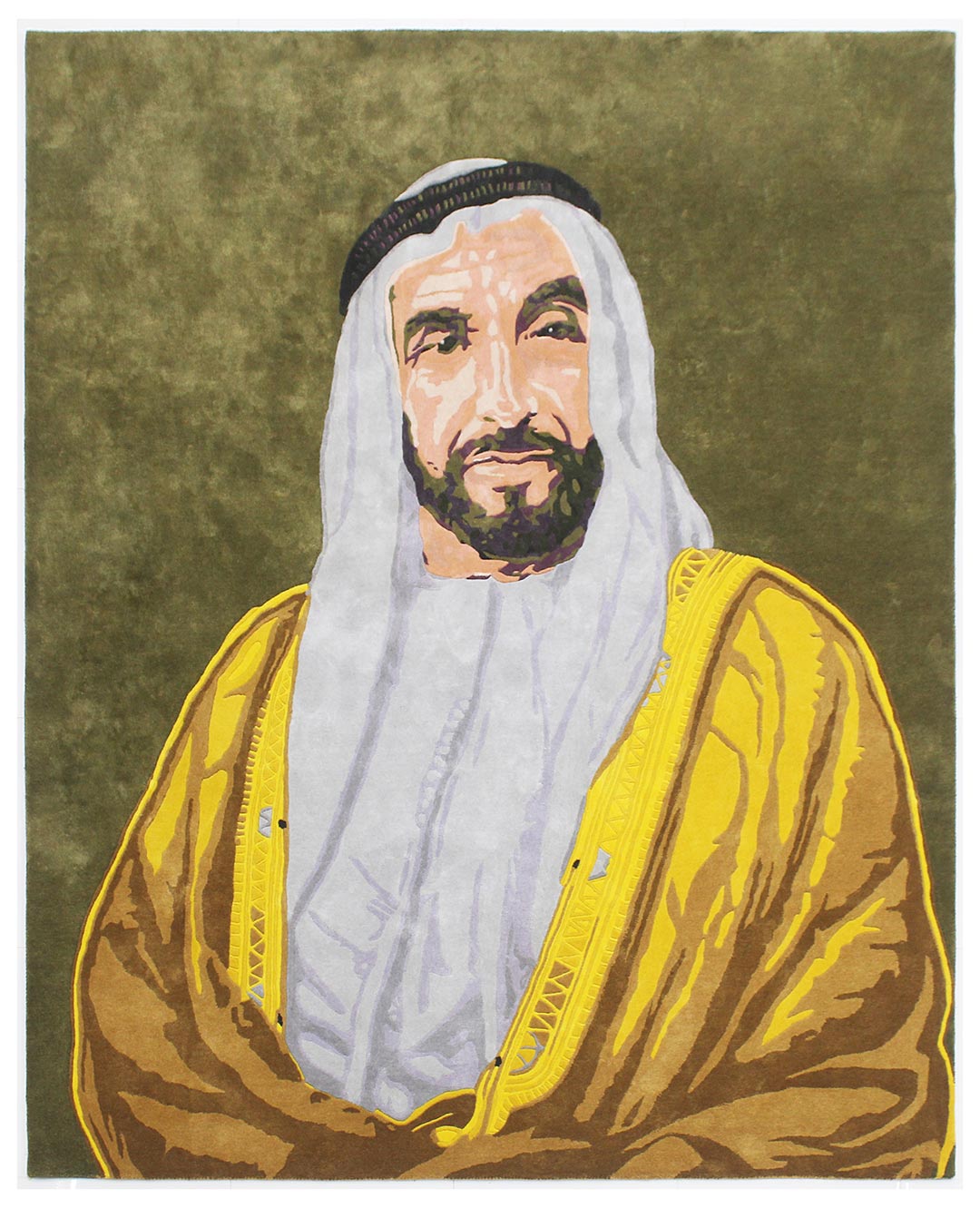 Blend New Zealand Wool & Bamboo Silk Handmade Carpet in Plain style, Beige color Handtufted Rug -RC638