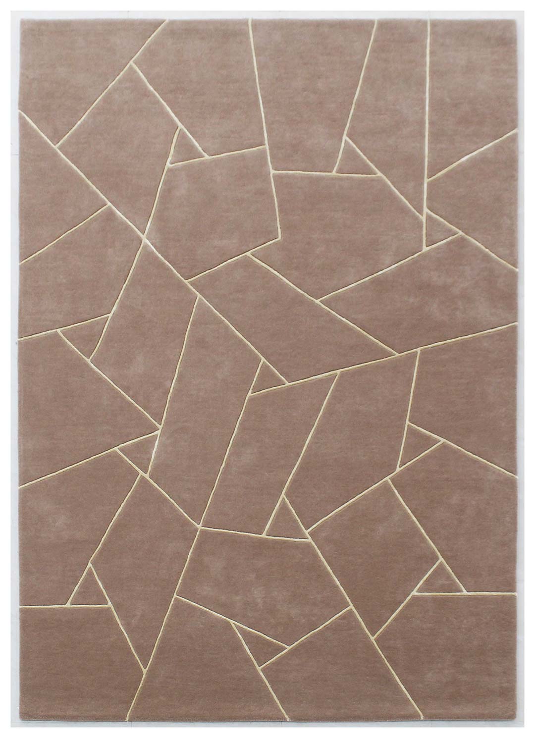 100% Bamboo Silk | Geometric Brown Color Hand-tufted Rug - RC653