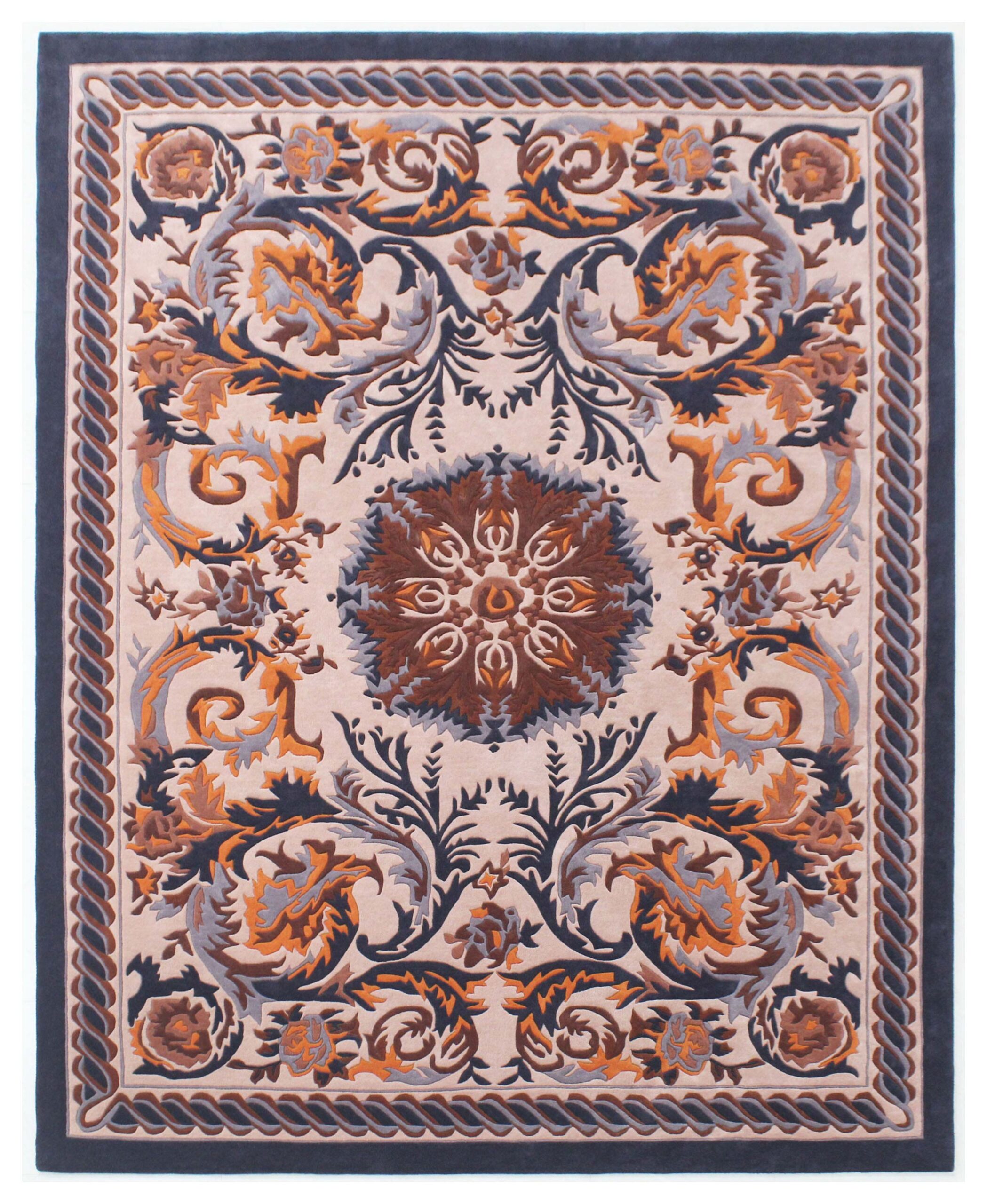 100% New Zealand Wool | Traditional Multi Color Hand-tufted Rug - RC668