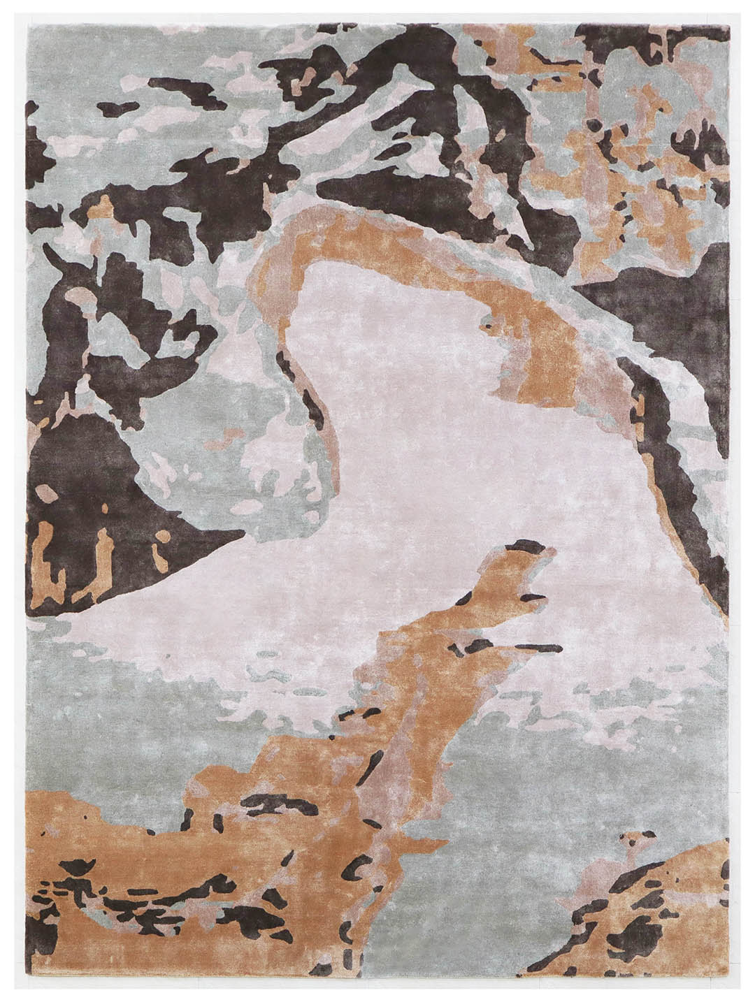 100% Bamboo Silk | Modern Multi Color Hand -tufted Rug - RC814