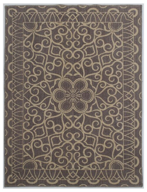 100% Cotton Printed Braided Rugs in Classic style, Choco Color Rug - RC519