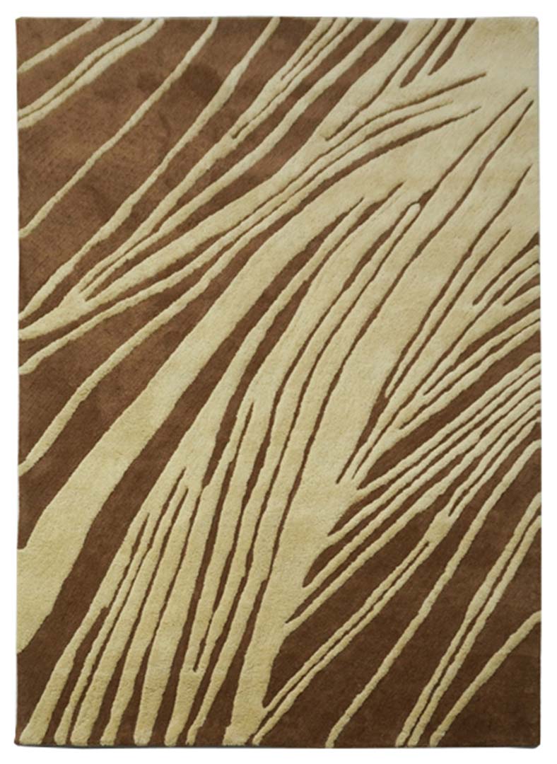 BCF Yarn | Contemporary Brown Color Hand-tufted Rug - MC12
