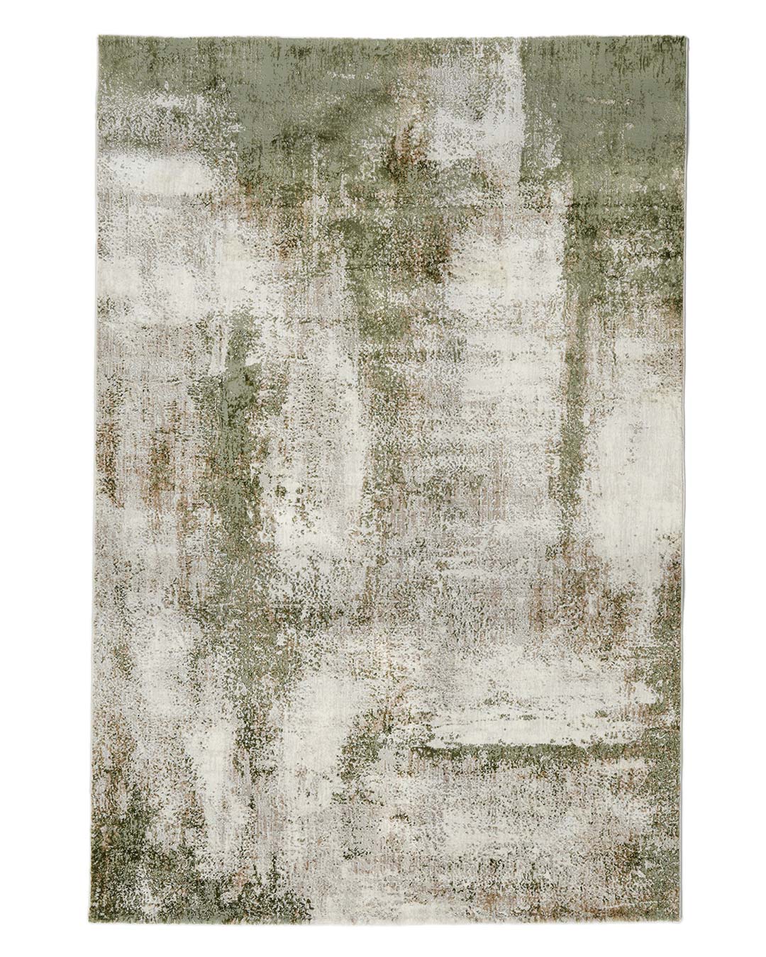 Machine Woven Area Rug, Modern Cream Green Color High-End Style - MR165A