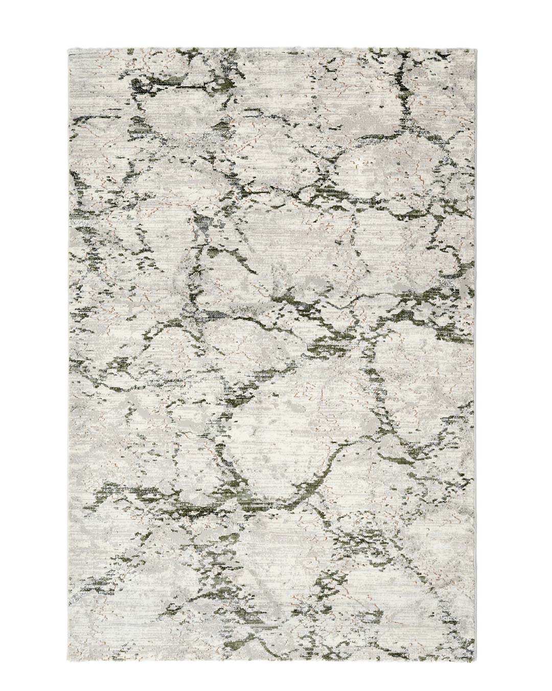 Machine Woven Area Rug,  Contemporary Cream Green Color High-End Style - MR634