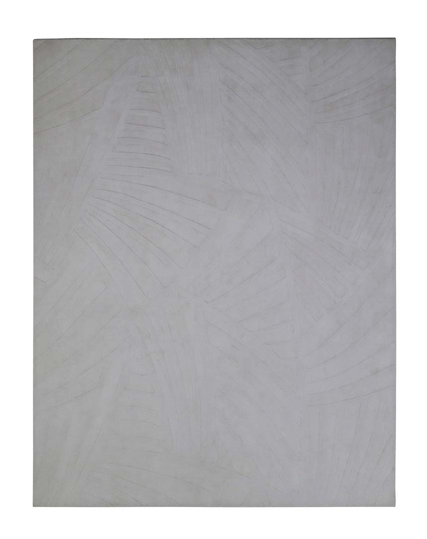 100% Bamboo Silk | Minimalist Embossed Beige Color Hand-tufted Rug -RC1004