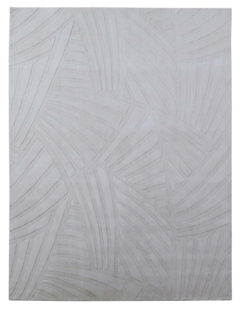 100% Bamboo Silk | Minimalist Contemporary Beige Color Hand-tufted Rug - RC1005