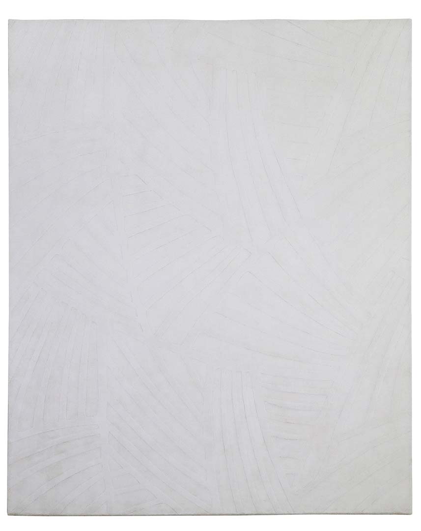 100% Bamboo Silk | Minimalist Embossed Beige Color Hand-tufted Rug -RC1006