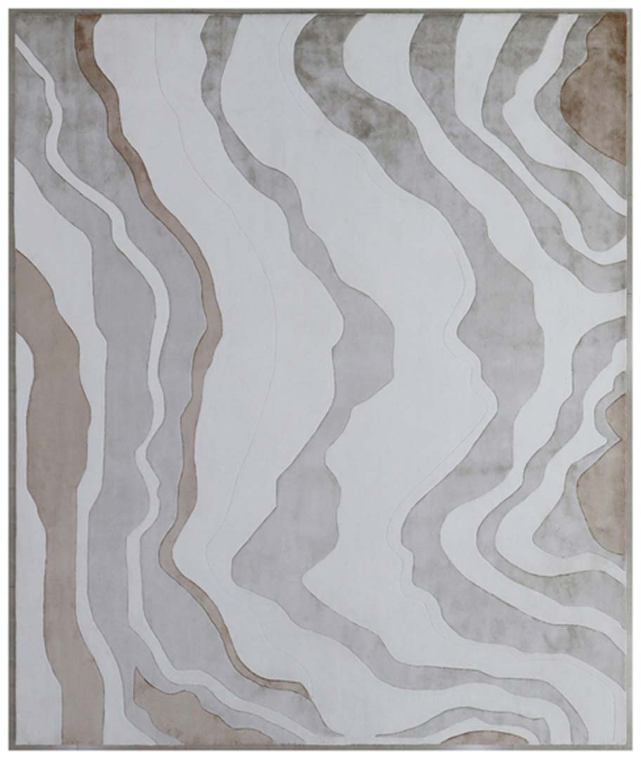 100% Bamboo Silk | Abstract Multi Color Hand-tufted Rug -RC1014
