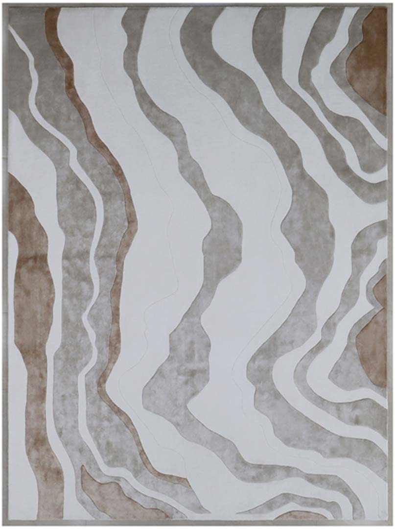 100% Bamboo Silk | Abstract Multi Color Hand-tufted Rug -RC1015