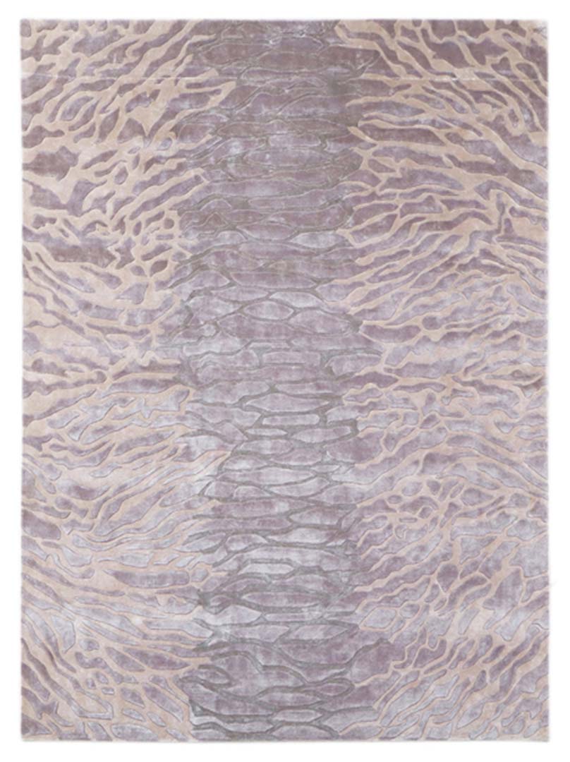 100% Bamboo Silk | Contemporary Brown Color Hand-tufted Rug - RC1017