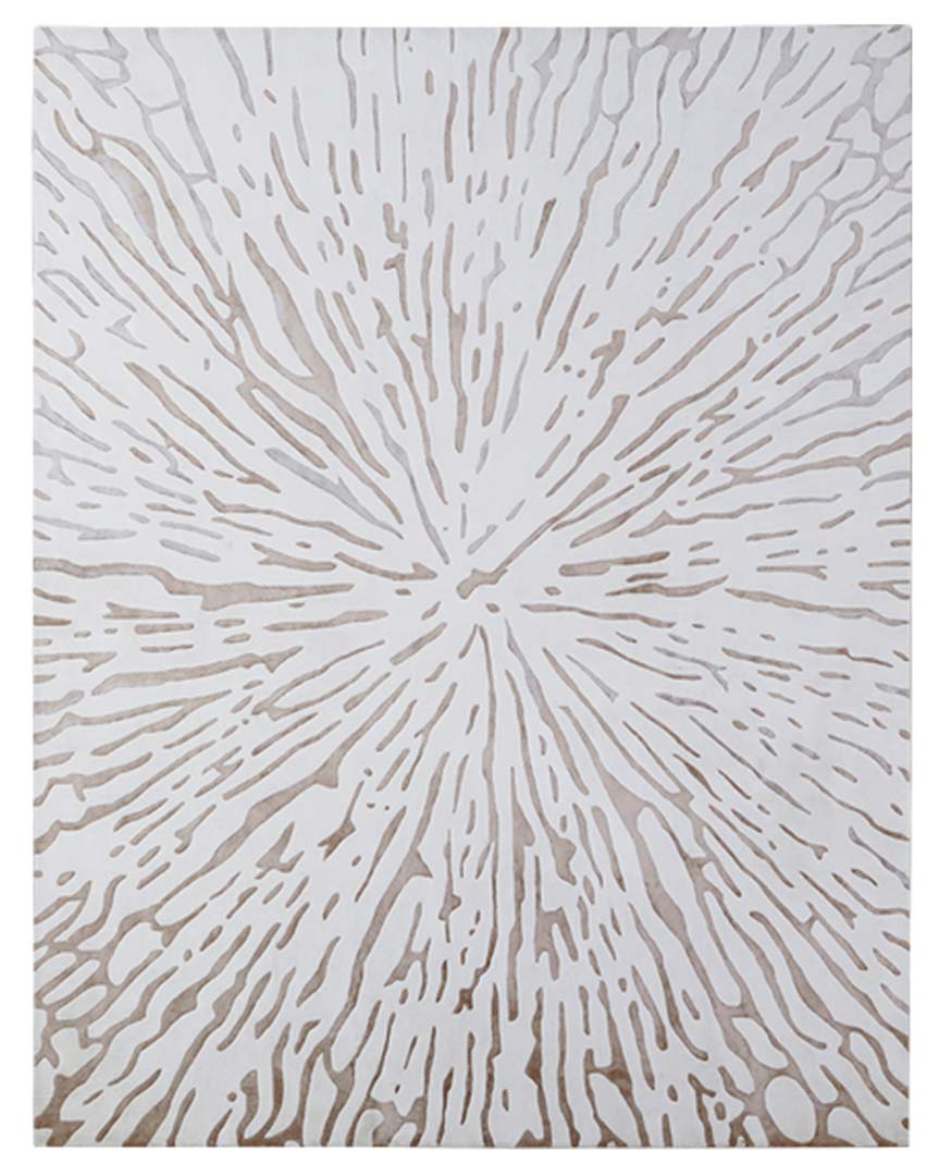 100% Bamboo Silk |Modern Beige Color Hand-tufted Rug -RC1029