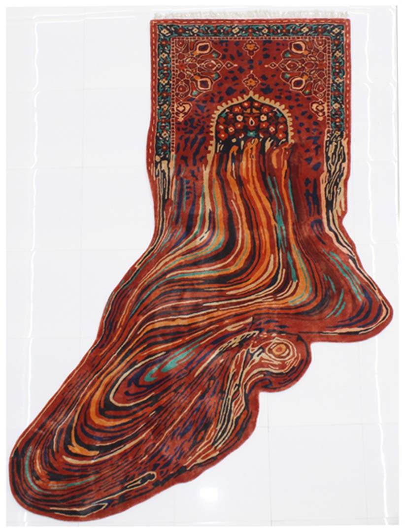 100% Bamboo Silk | Abstract Multi Color Hand-tufted Rug - RC636