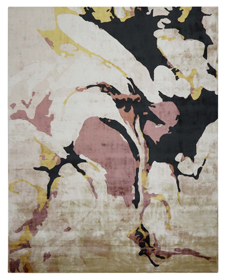 100% Bamboo Silk | Contemporary Multi Color Hand-tufted Rug -RC869